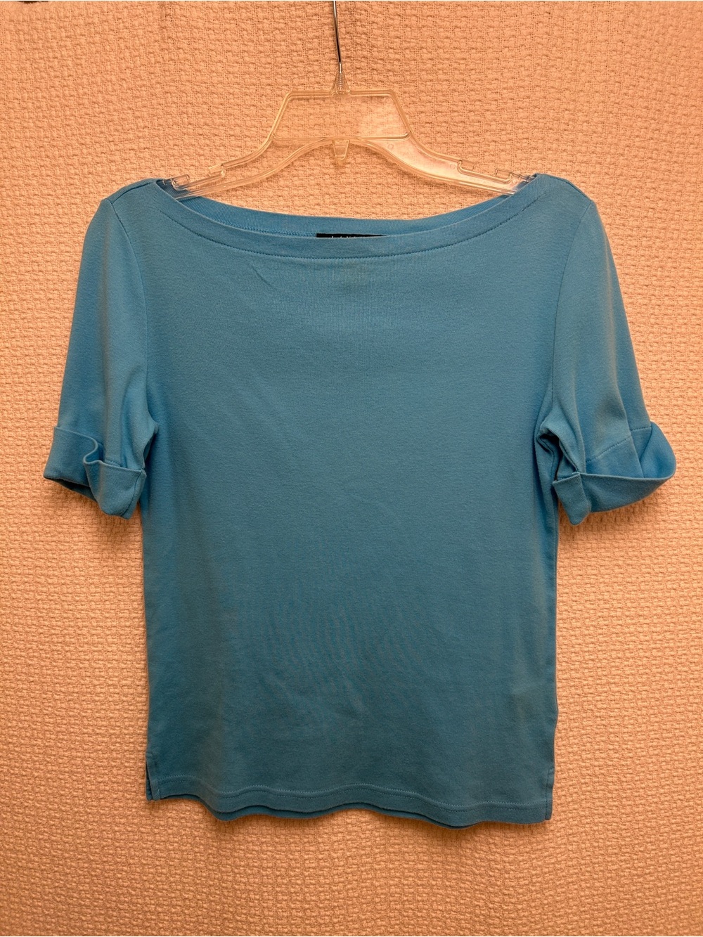 Lauren Ralph Lauren Women’s Blue Short-Sleeve Boatneck Top